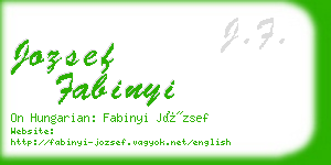 jozsef fabinyi business card